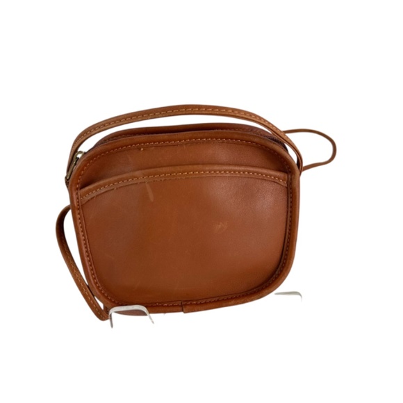 Coach Handbags - Genuine COACH Genuine Tan Leather Mini Crossbody Bag